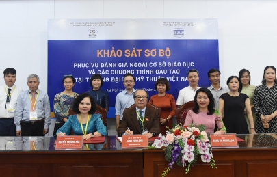 KHẢO SÁT SƠ BỘ CỦA ĐOÀN CHUYÊN GIA ĐÁNH GIÁ NGOÀI CƠ SỞ GIÁO DỤC VÀ CÁC CHƯƠNG TRÌNH ĐÀO TẠO TẠI TRƯỜNG ĐẠI HỌC MỸ THUẬT VIỆT NAM